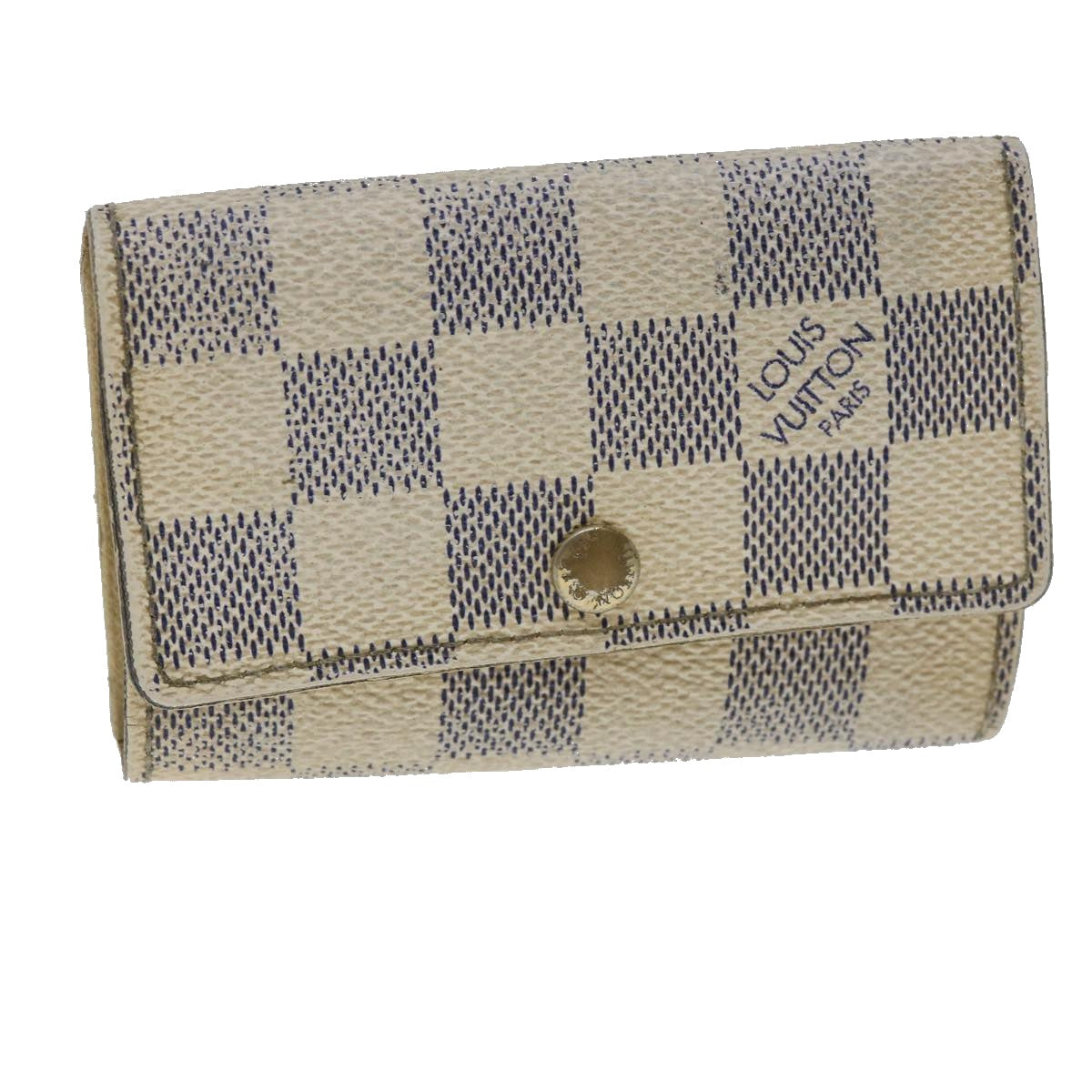 LOUIS VUITTON Damier Azur Multicles6 Key Case N61745 LV Auth ki1826