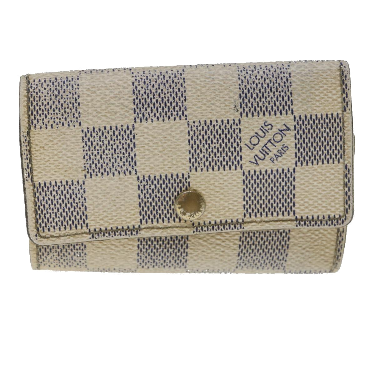 LOUIS VUITTON Damier Azur Multicles6 Key Case N61745 LV Auth ki1826