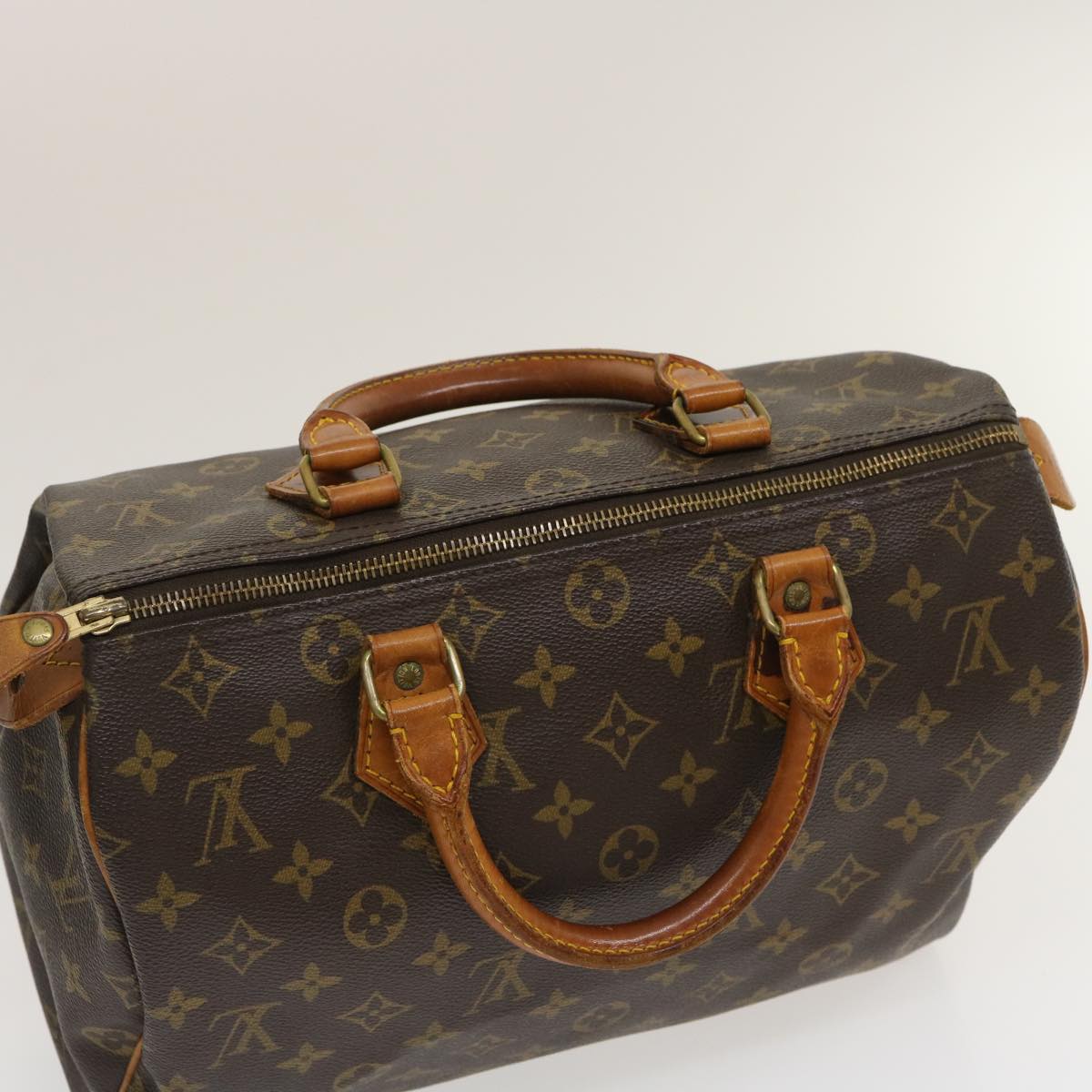 LOUIS VUITTON Monogram Speedy 30 Hand Bag M41526 LV Auth ki1837