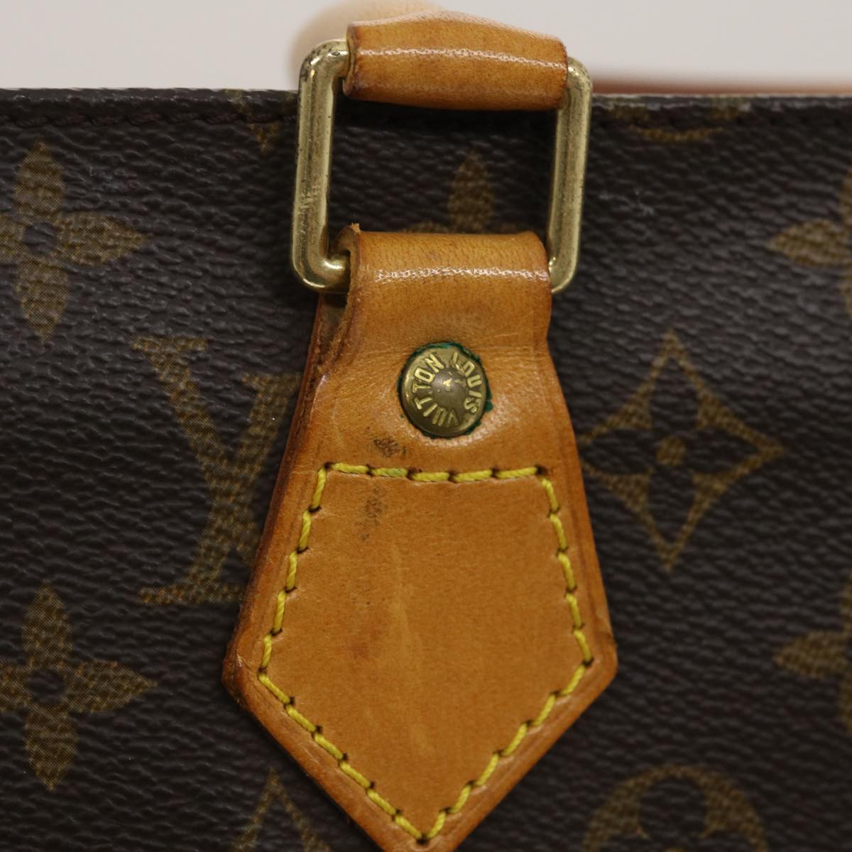 LOUIS VUITTON Monogram Sac Plat Hand Bag M51140 LV Auth ki1866