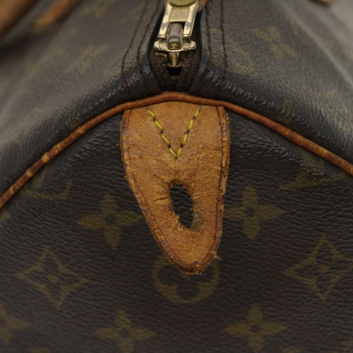 LOUIS VUITTON Monogram Speedy 35 Hand Bag M41524 LV Auth ki1880