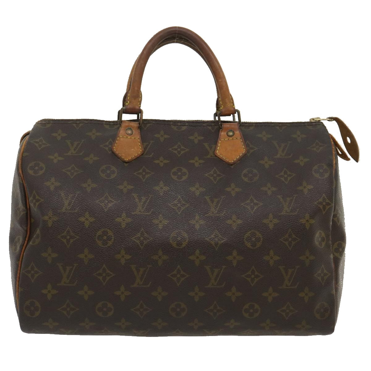 LOUIS VUITTON Monogram Speedy 35 Hand Bag M41524 LV Auth ki1880