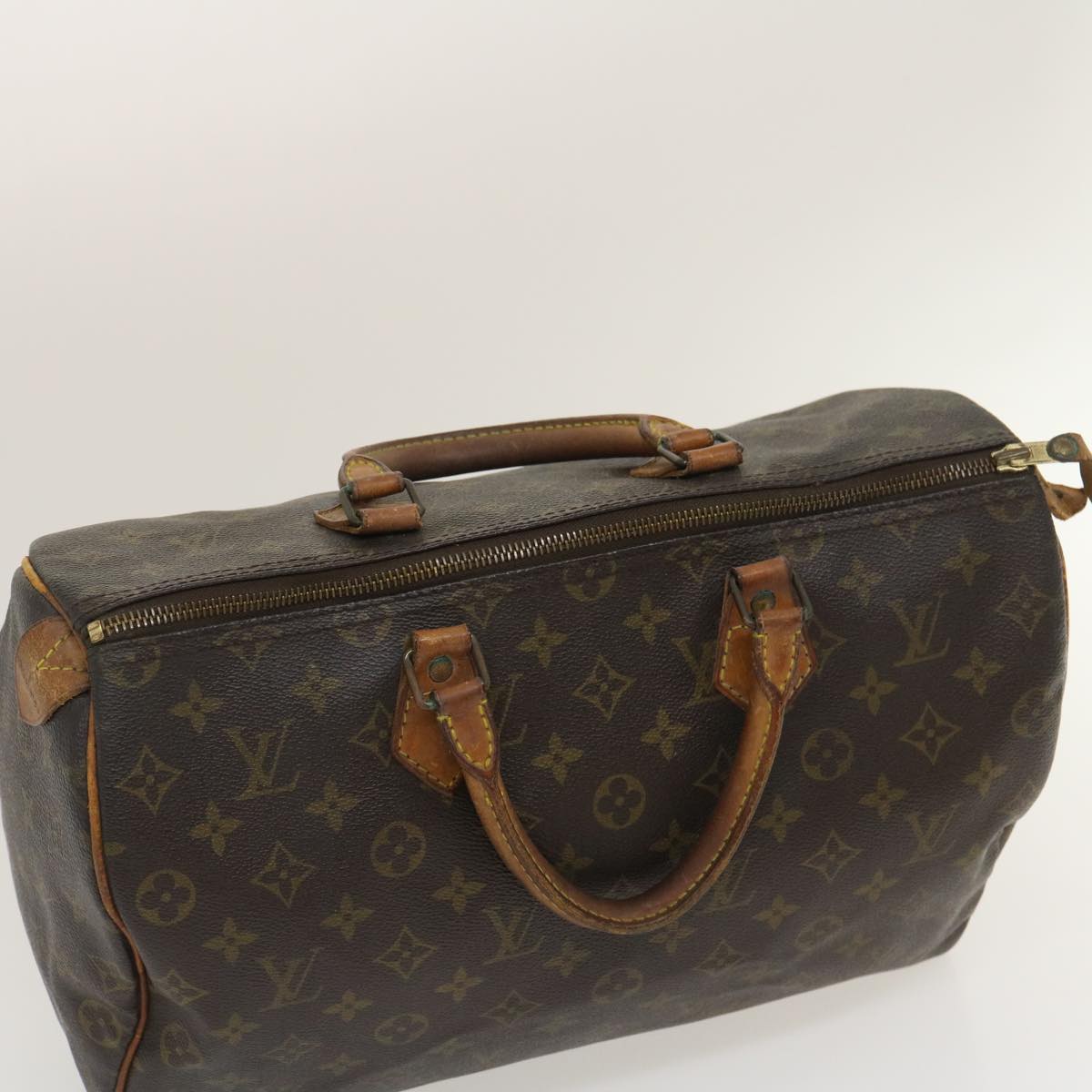 LOUIS VUITTON Monogram Speedy 35 Hand Bag M41524 LV Auth ki1880