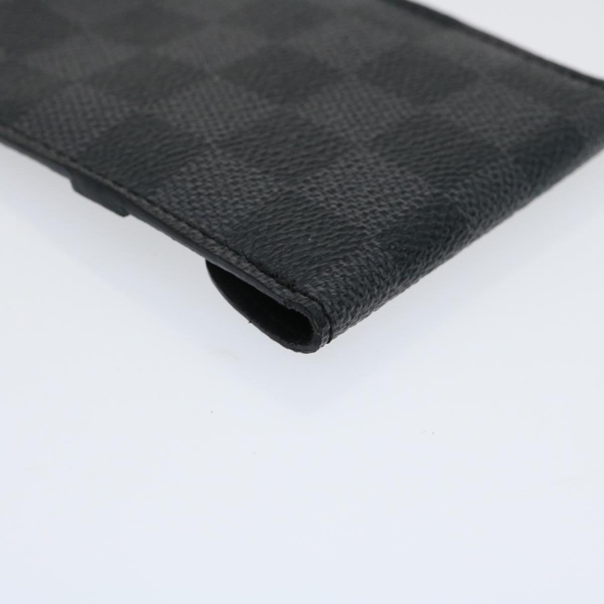 LOUIS VUITTON Damier Graphite Cell Phone Case N63109 LV Auth ki1893