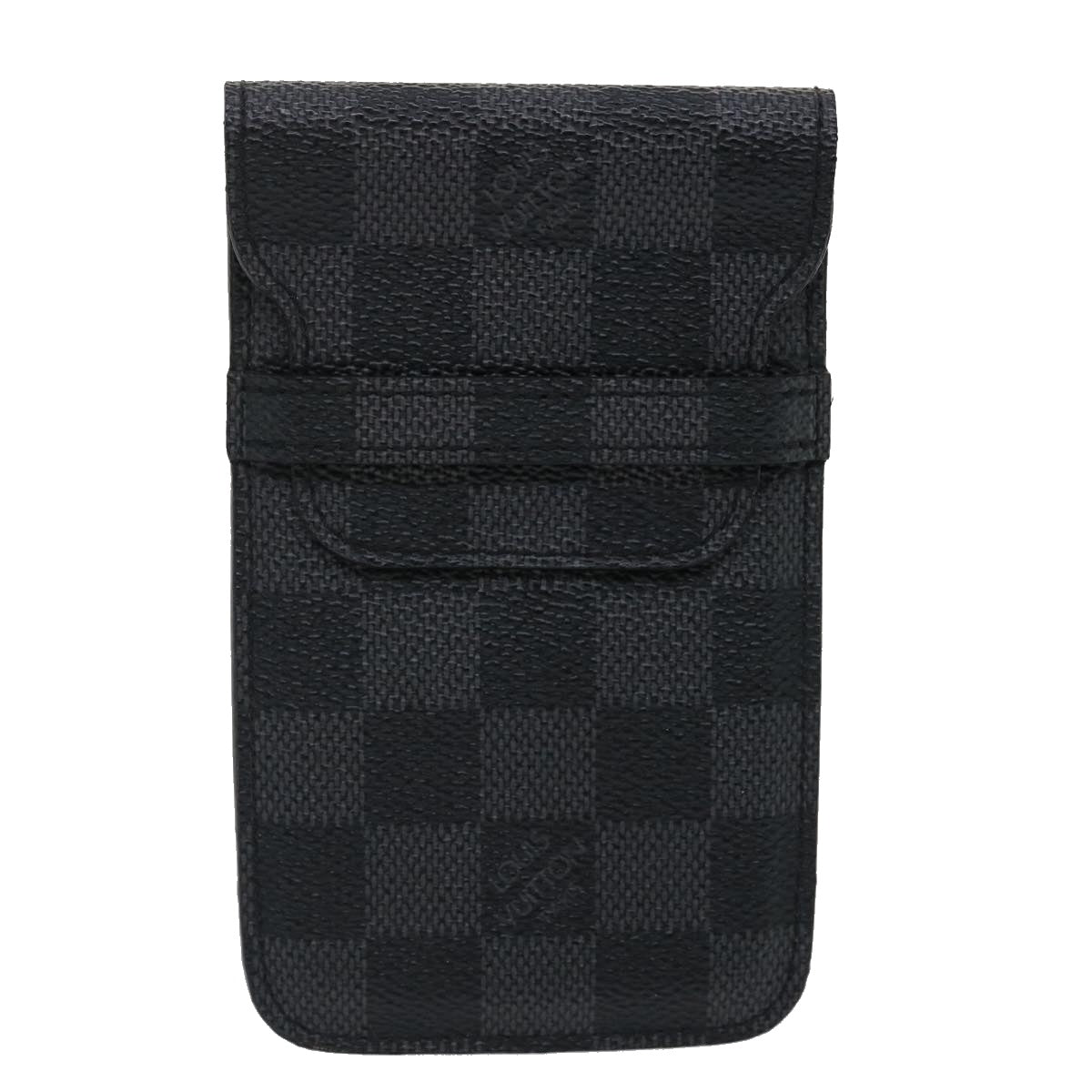 LOUIS VUITTON Damier Graphite Cell Phone Case N63109 LV Auth ki1893