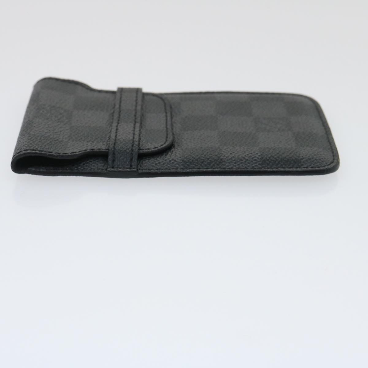 LOUIS VUITTON Damier Graphite Cell Phone Case N63109 LV Auth ki1893