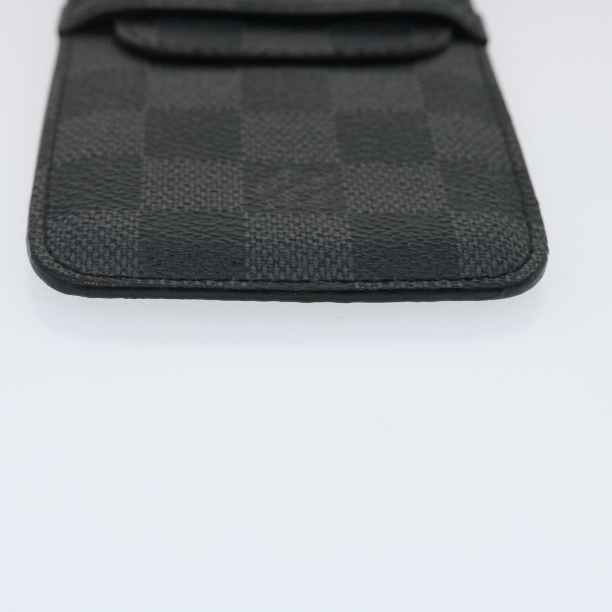 LOUIS VUITTON Damier Graphite Cell Phone Case N63109 LV Auth ki1893