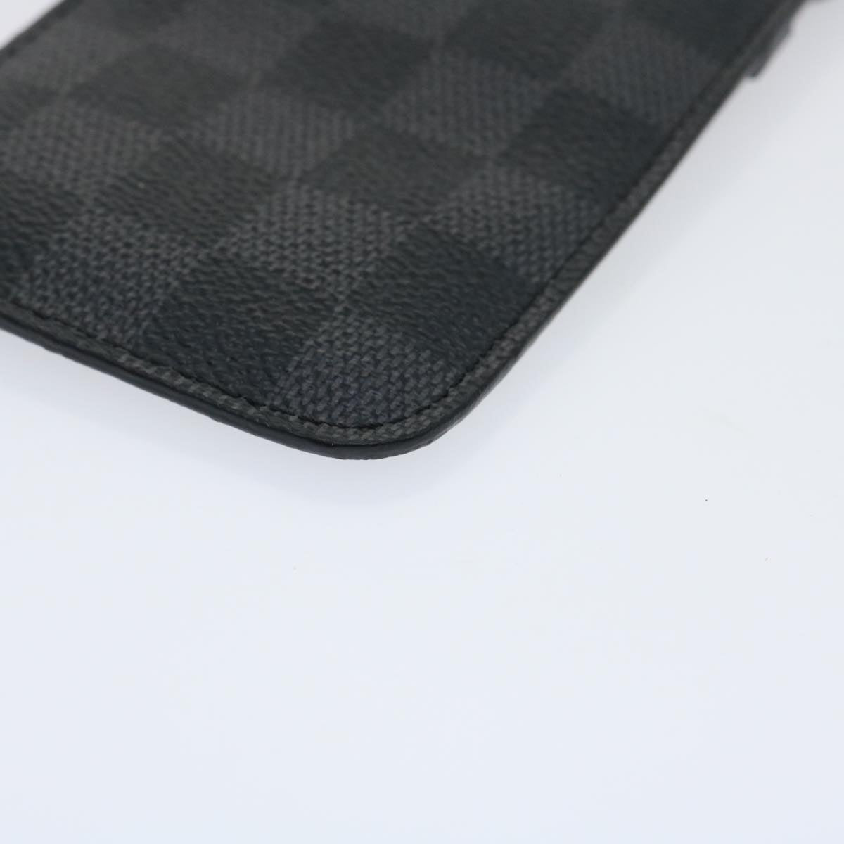 LOUIS VUITTON Damier Graphite Cell Phone Case N63109 LV Auth ki1893