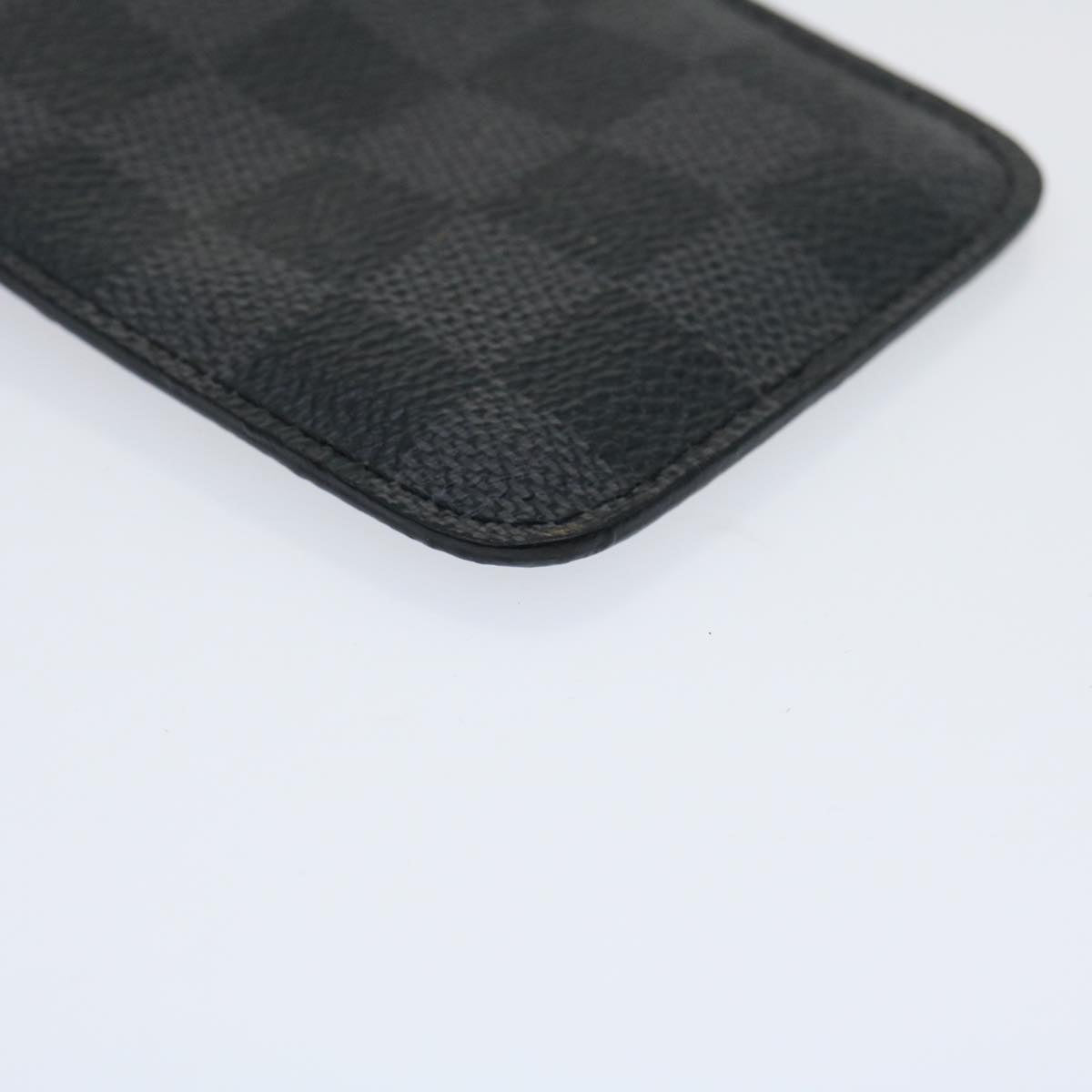 LOUIS VUITTON Damier Graphite Cell Phone Case N63109 LV Auth ki1893