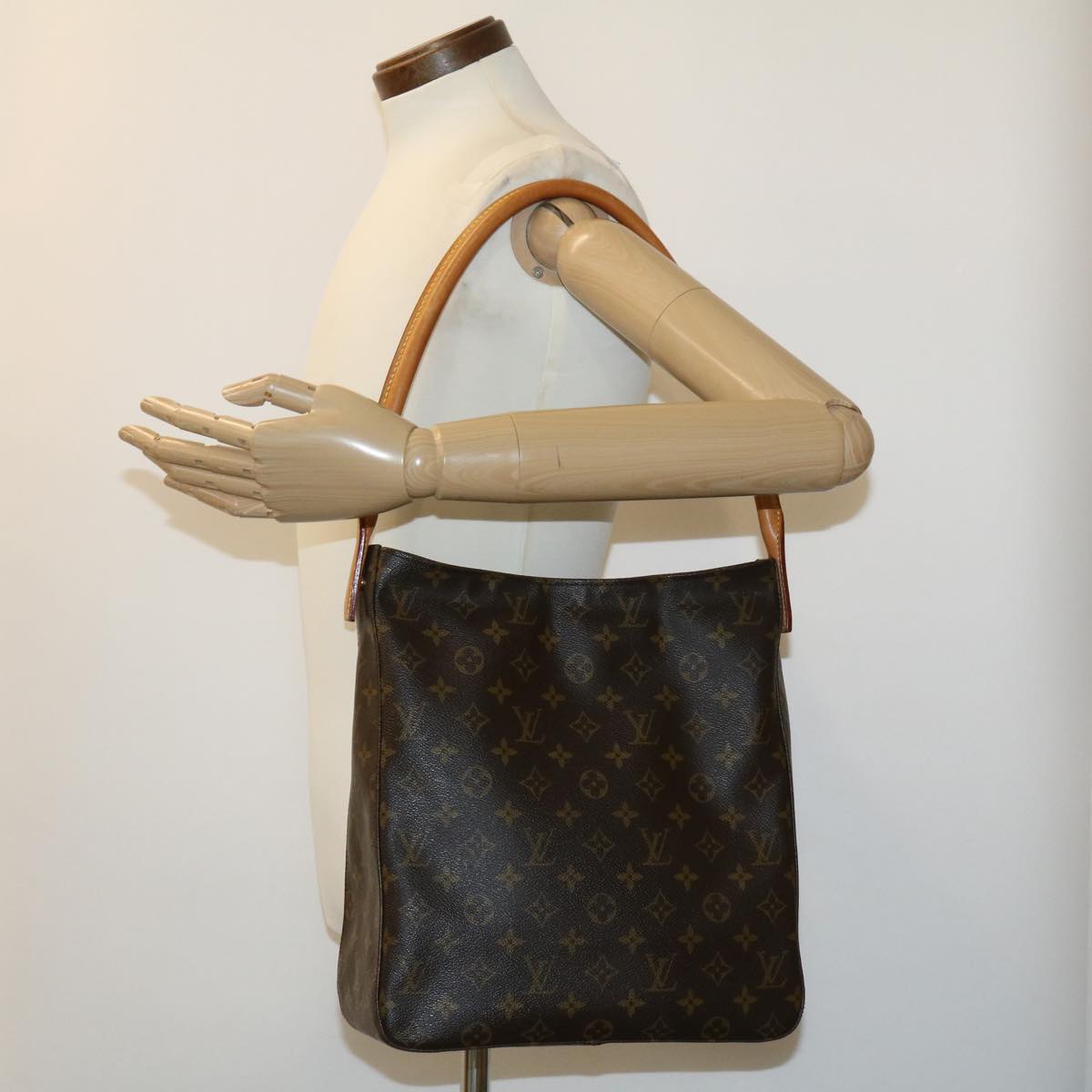 LOUIS VUITTON Monogram Looping GM Shoulder Bag M51145 LV Auth ki1961