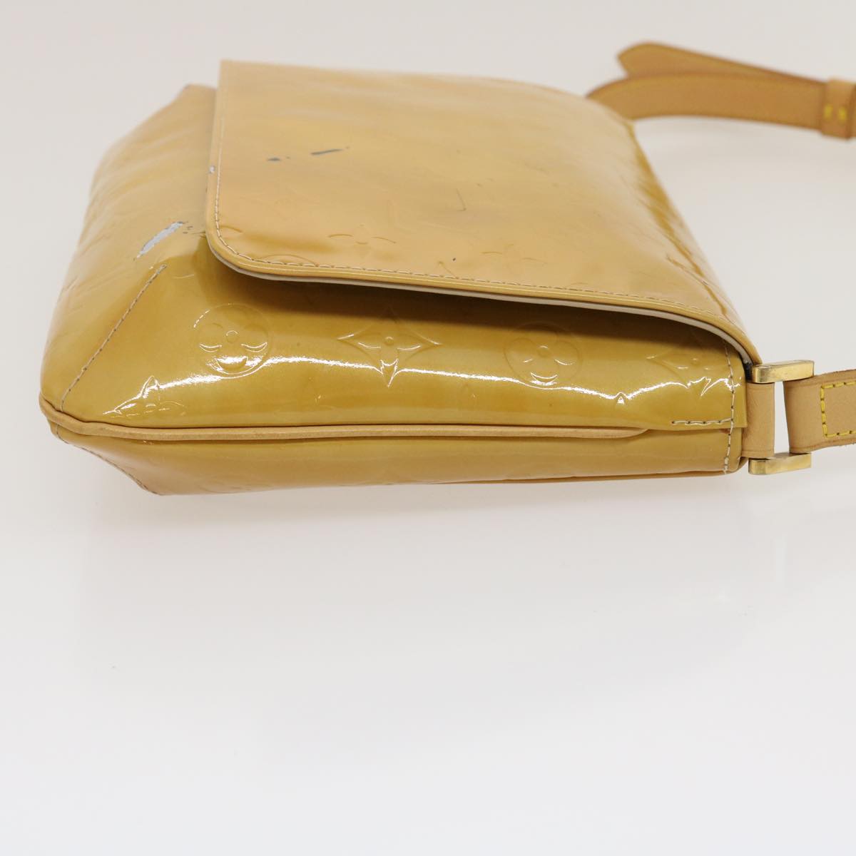 LOUIS VUITTON Vernis Thompson Street Shoulder Bag Beige M91301 LV Auth ki1964