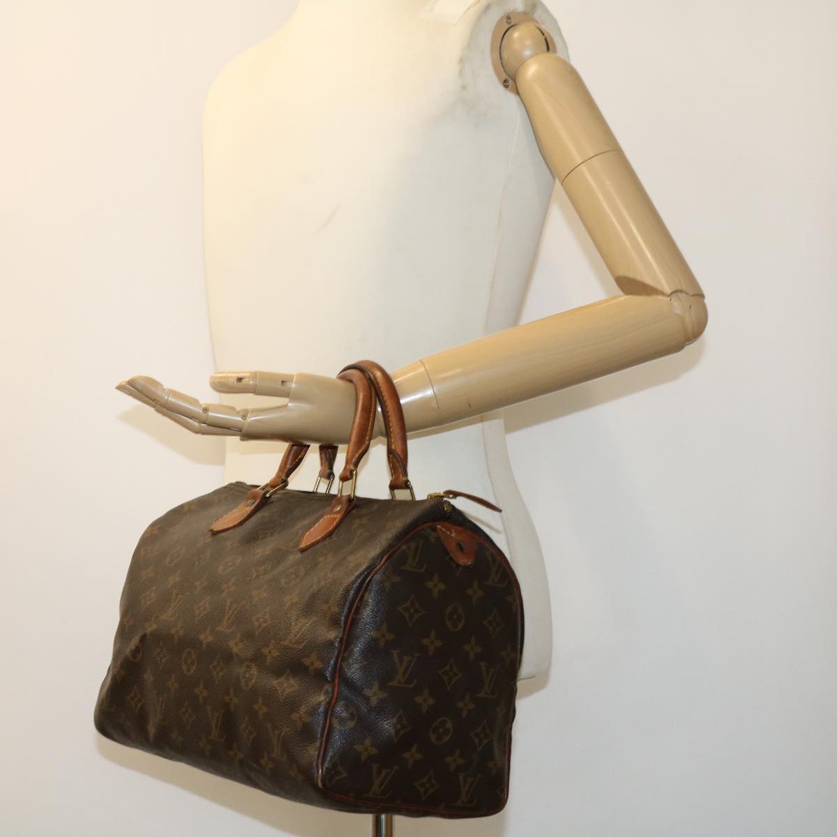 LOUIS VUITTON Monogram Speedy 30 Hand Bag M41526 LV Auth ki2015