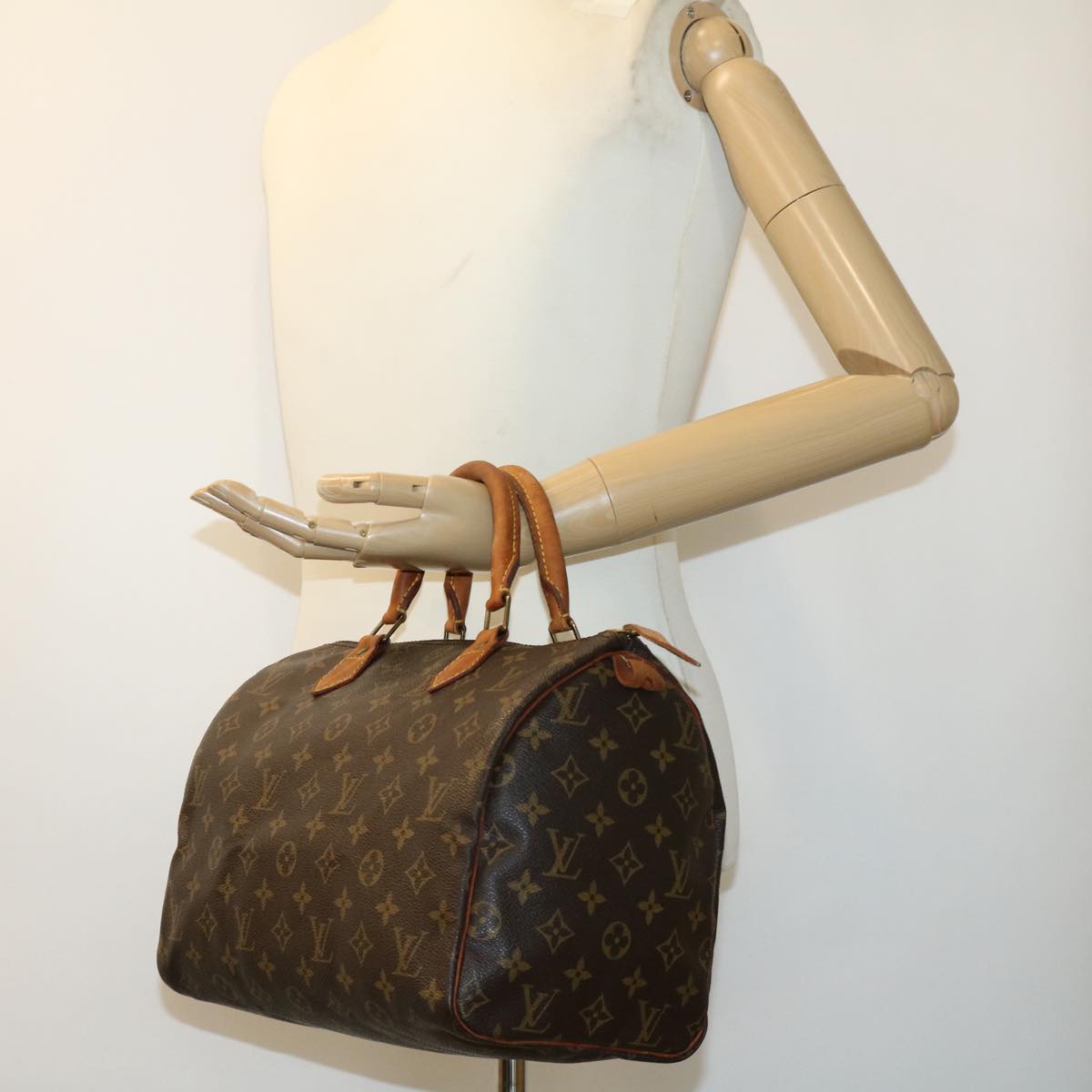 LOUIS VUITTON Monogram Speedy 30 Hand Bag M41526 LV Auth ki2023