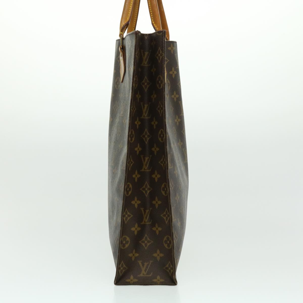 LOUIS VUITTON Monogram Sac Plat Hand Bag M51140 LV Auth ki2038