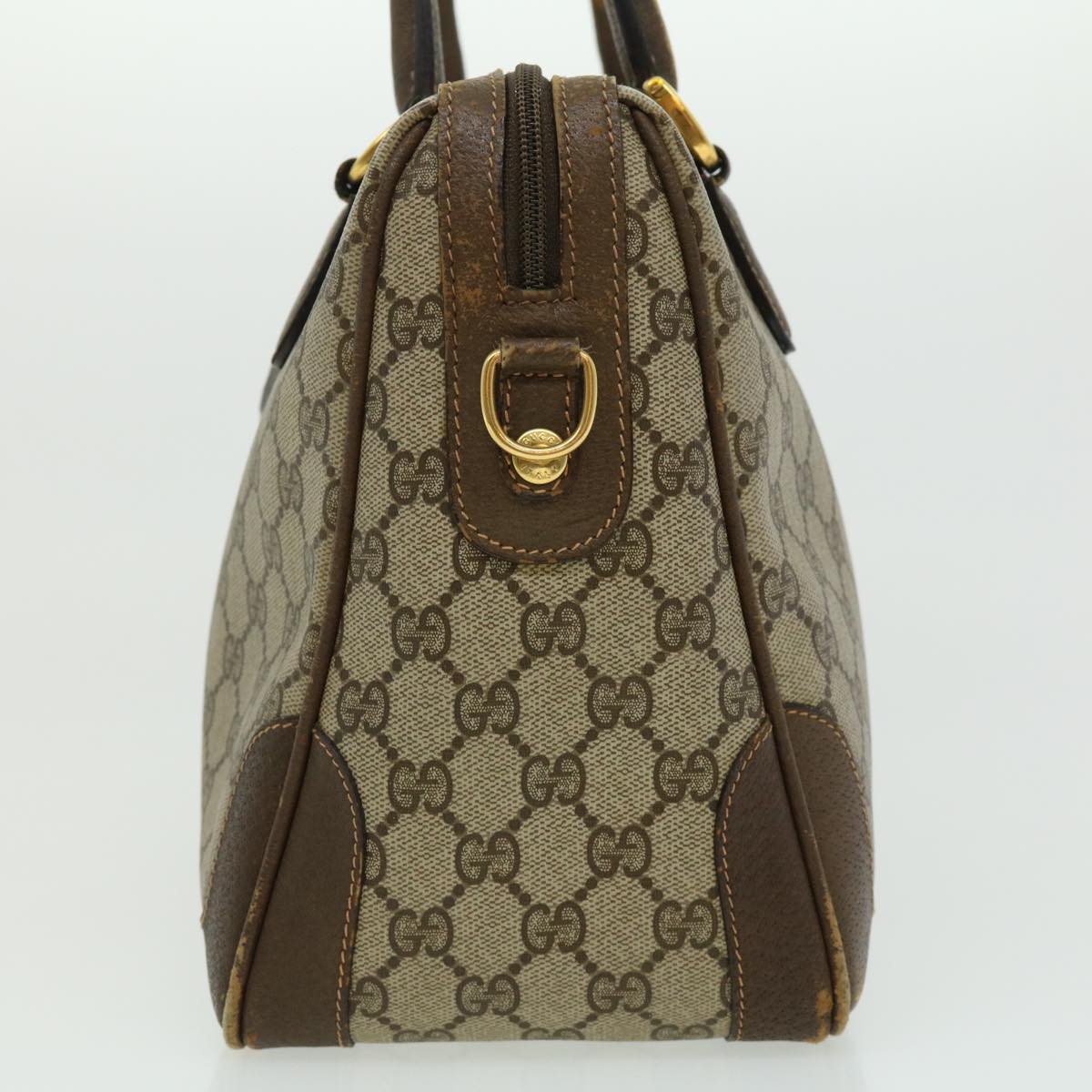 GUCCI GG Canvas Hand Bag 2way Beige 002.122.0033 Auth ki2104