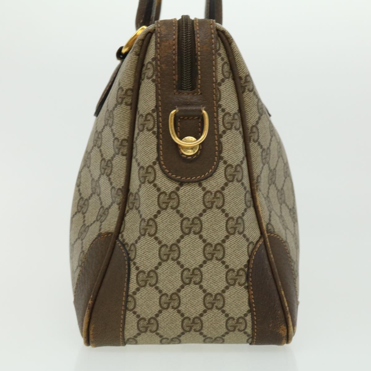 GUCCI GG Canvas Hand Bag 2way Beige 002.122.0033 Auth ki2104