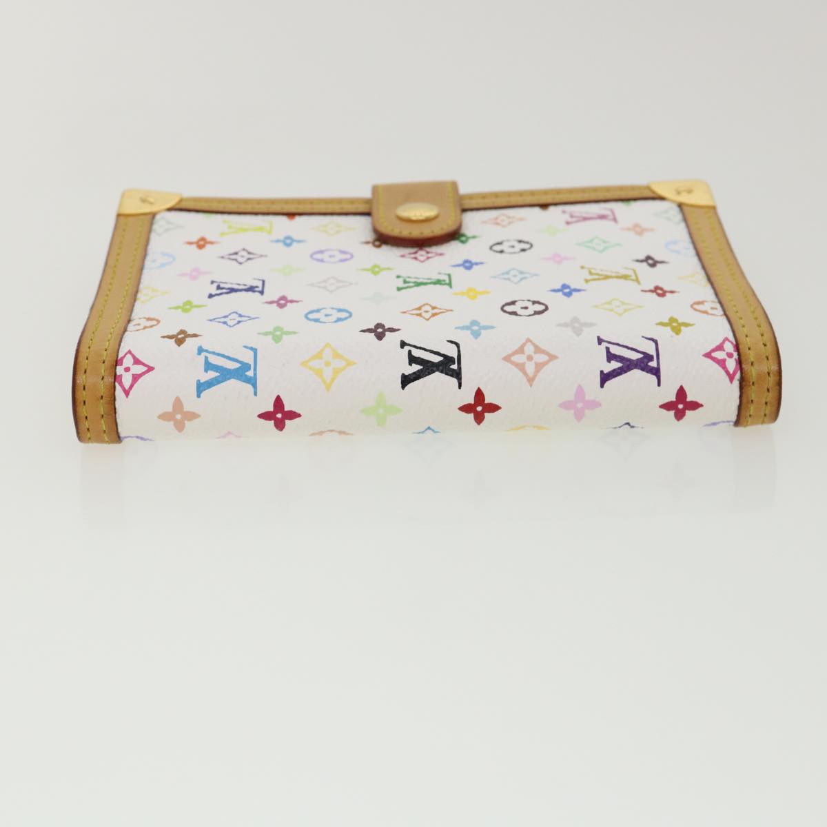 LOUIS VUITTON Multicolor Agenda PM Day Planner Cover White R20896 LV Auth ki2188