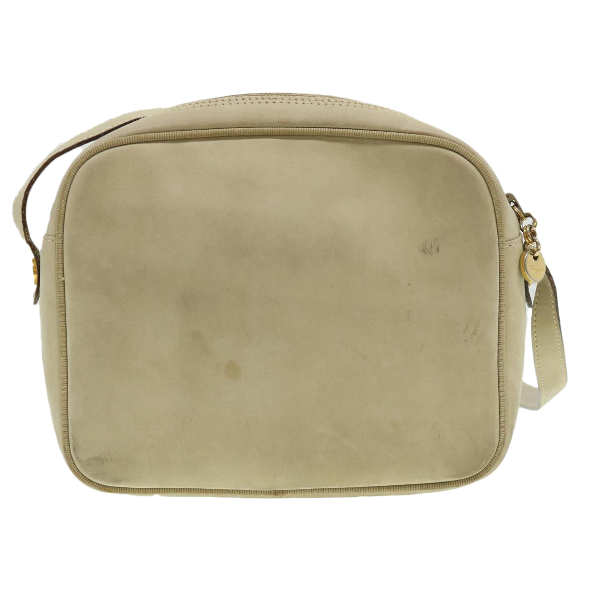 Salvatore Ferragamo Shoulder Bag Leather White Auth ki2263 - 0