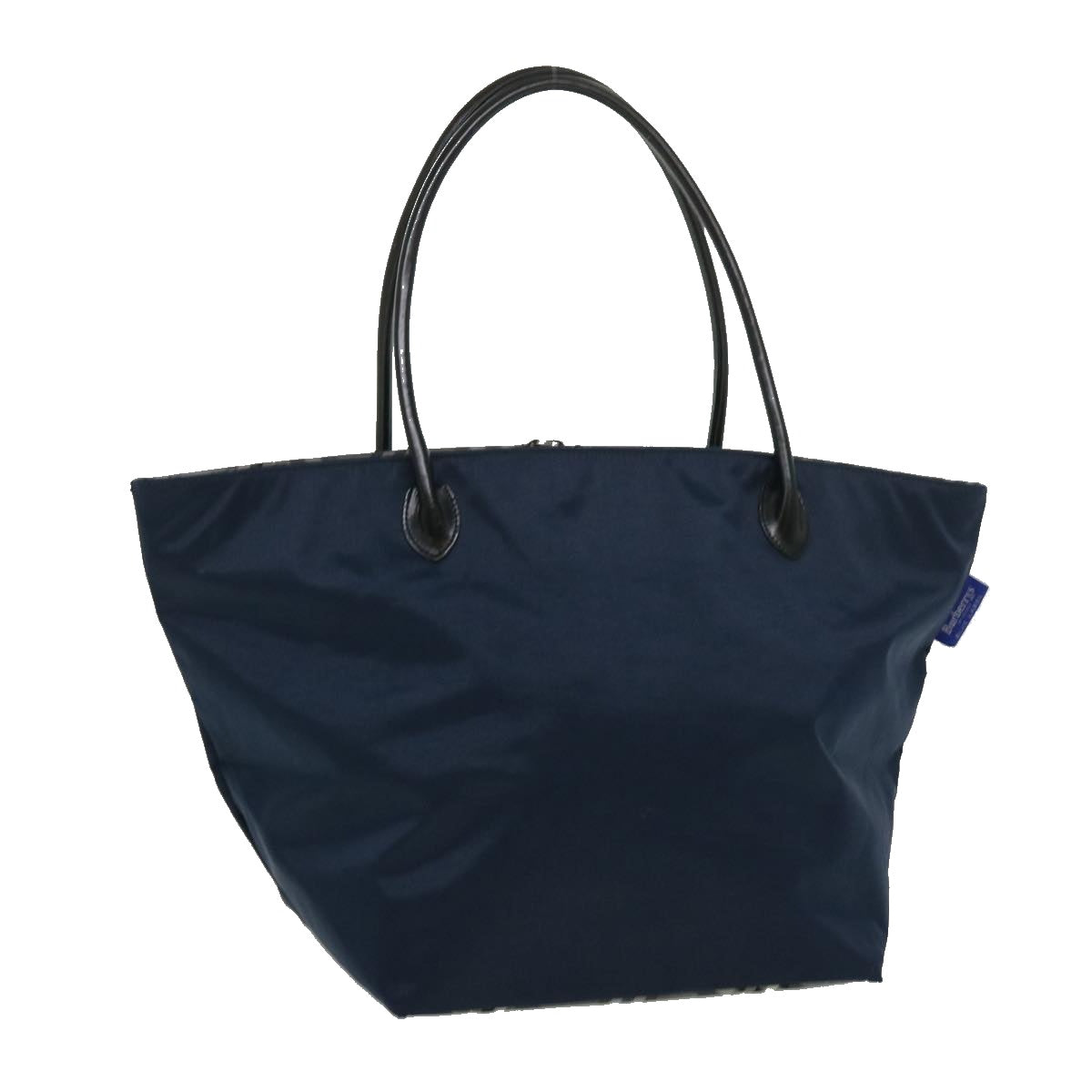 Burberrys Blue Label Nova Check Tote Bag Nylon Navy Auth ki2367