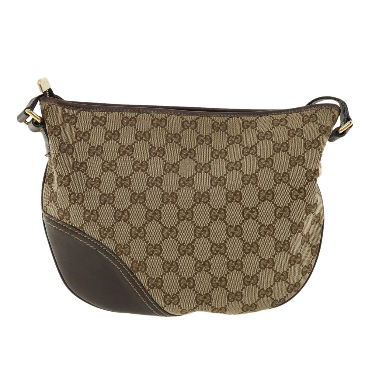 GUCCI GG Canvas Shoulder Bag Beige Auth ki2368