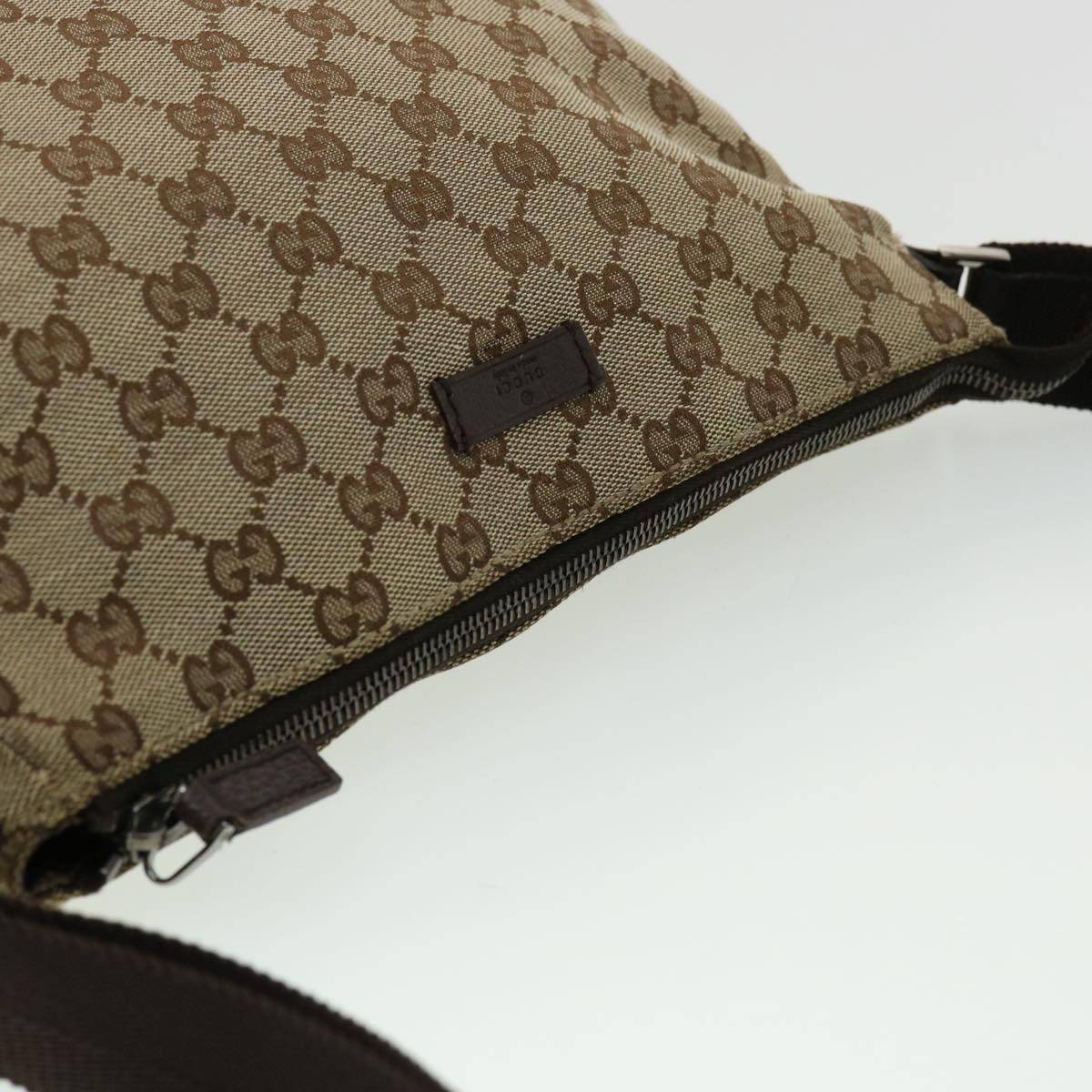 GUCCI GG Canvas Shoulder Bag Beige Auth ki2371