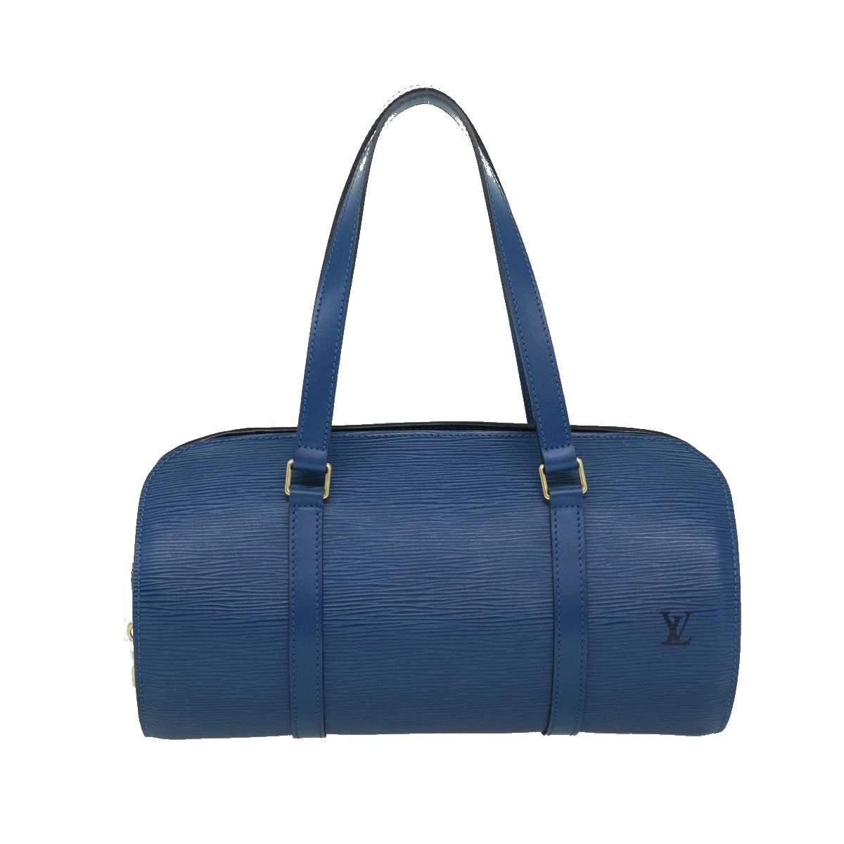 LOUIS VUITTON Epi Soufflot Hand Bag Blue M52225 LV Auth ki2434