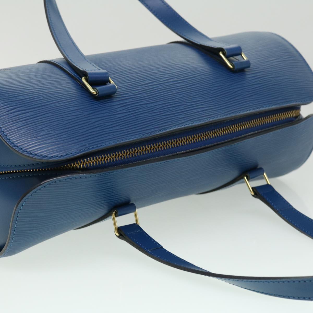 LOUIS VUITTON Epi Soufflot Hand Bag Blue M52225 LV Auth ki2434