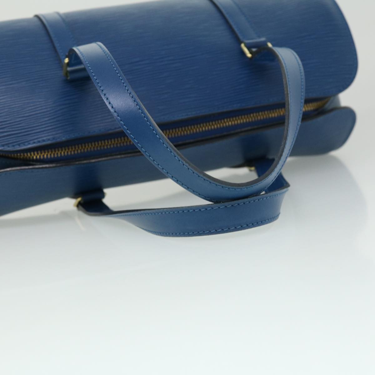 LOUIS VUITTON Epi Soufflot Hand Bag Blue M52225 LV Auth ki2434