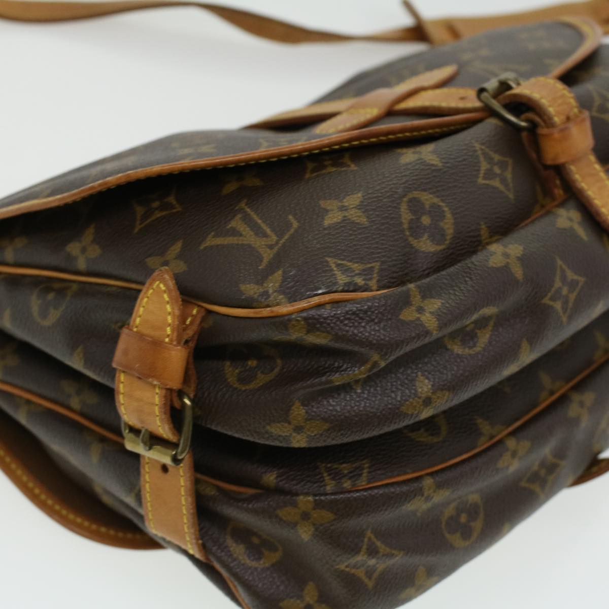 LOUIS VUITTON Monogram Saumur 30 Shoulder Bag M42256 LV Auth ki2529