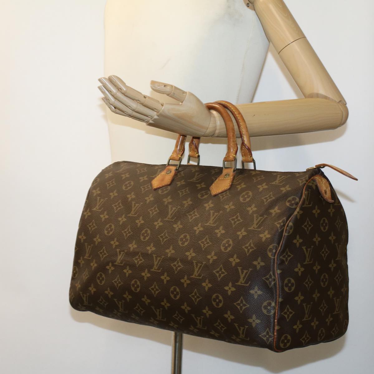 LOUIS VUITTON Monogram Speedy 40 Hand Bag M41522 LV Auth ki2541