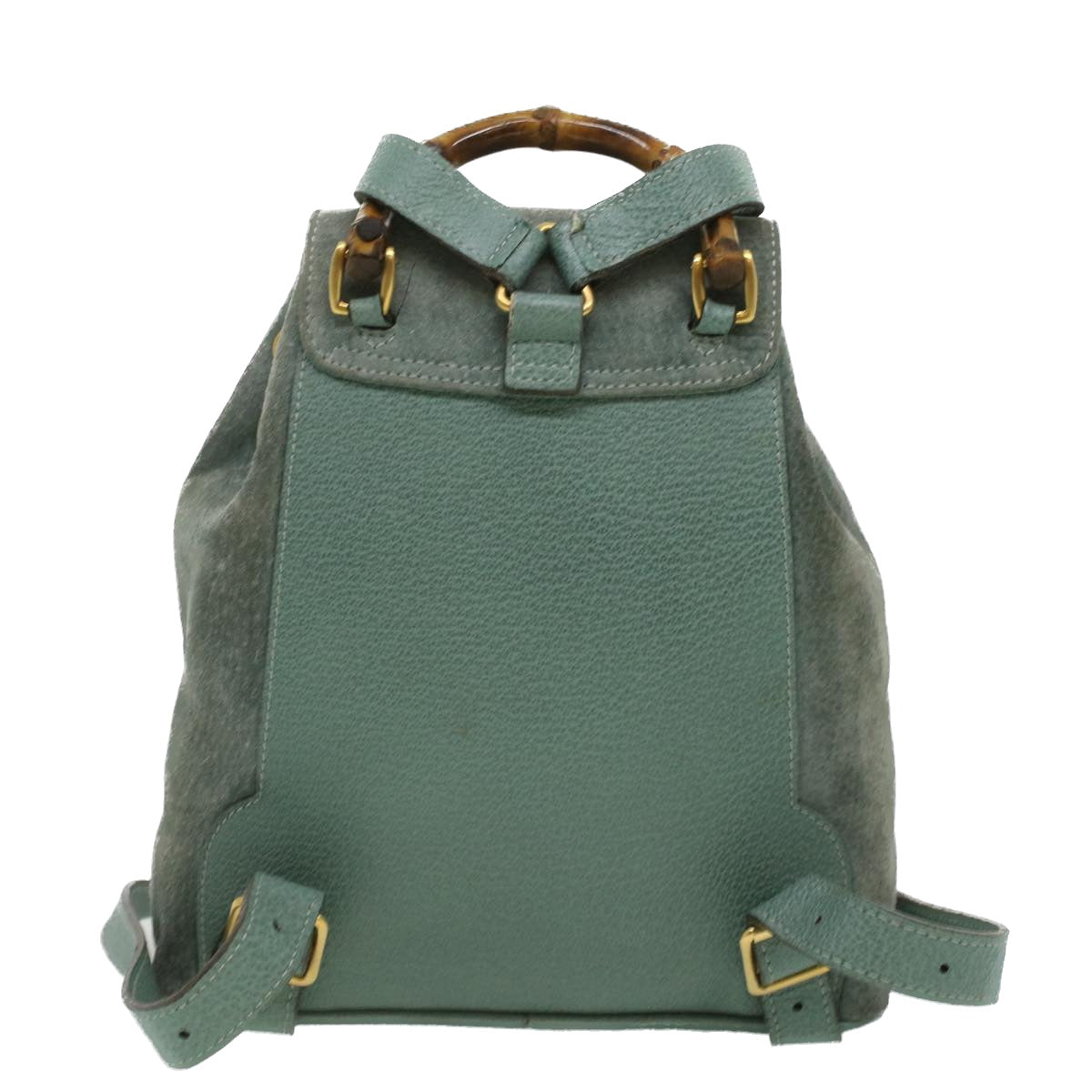 GUCCI Backpack Suede Light Blue Auth ki2563 - 0