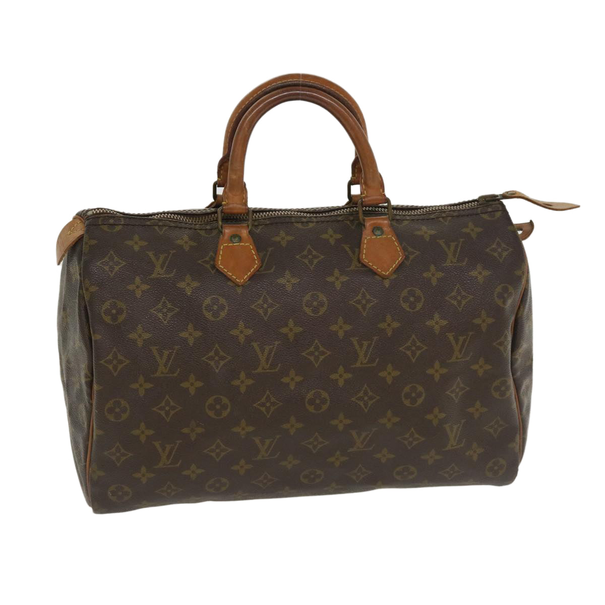 LOUIS VUITTON Monogram Speedy 35 Hand Bag M41524 LV Auth ki2606