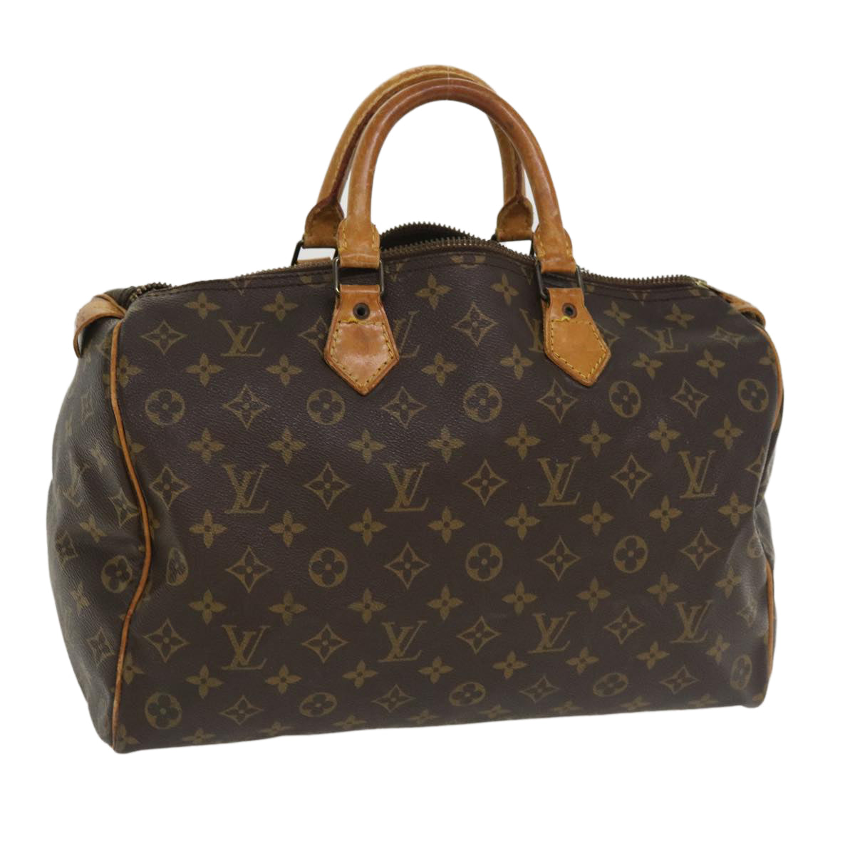 LOUIS VUITTON Monogram Speedy 35 Hand Bag M41524 LV Auth ki2608