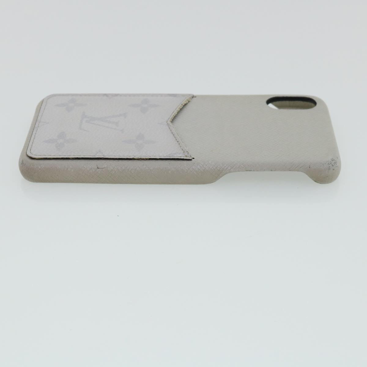 LOUIS VUITTON Taiga Llama iPhone Bumper XsMax Case White M67681 LV Auth ki2611