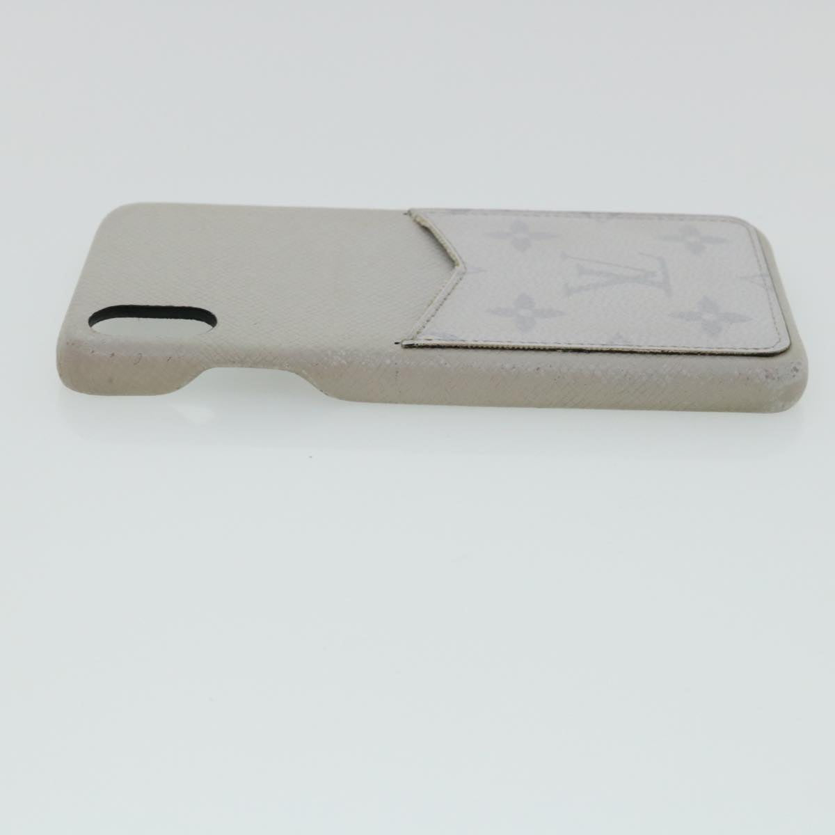 LOUIS VUITTON Taiga Llama iPhone Bumper XsMax Case White M67681 LV Auth ki2611