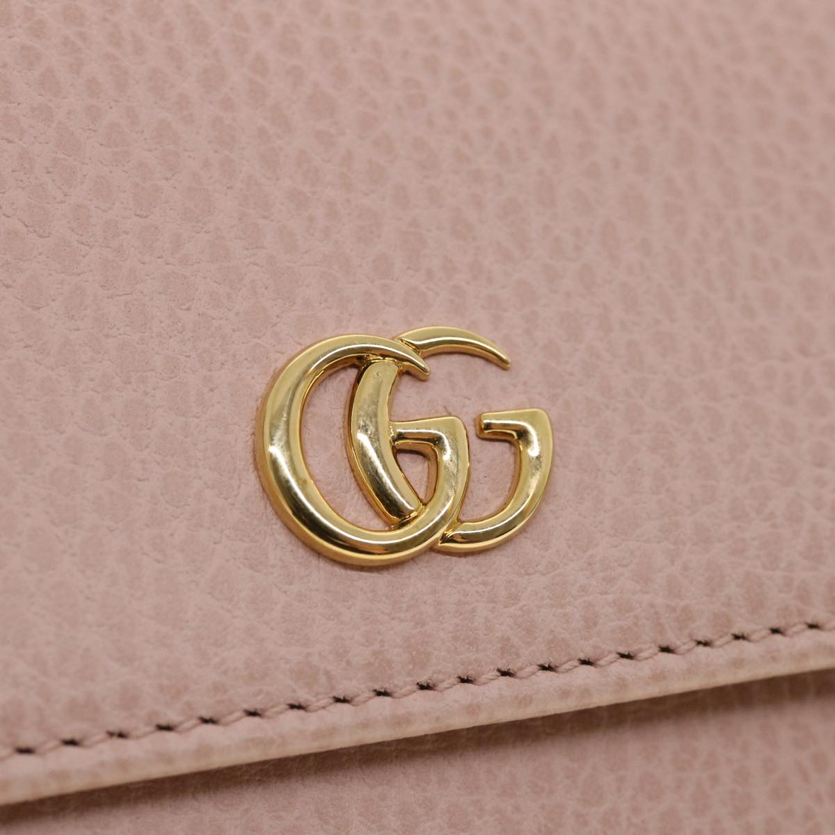 GUCCI GG Marmont Wallet Leather Pink 546584 Auth ki2633
