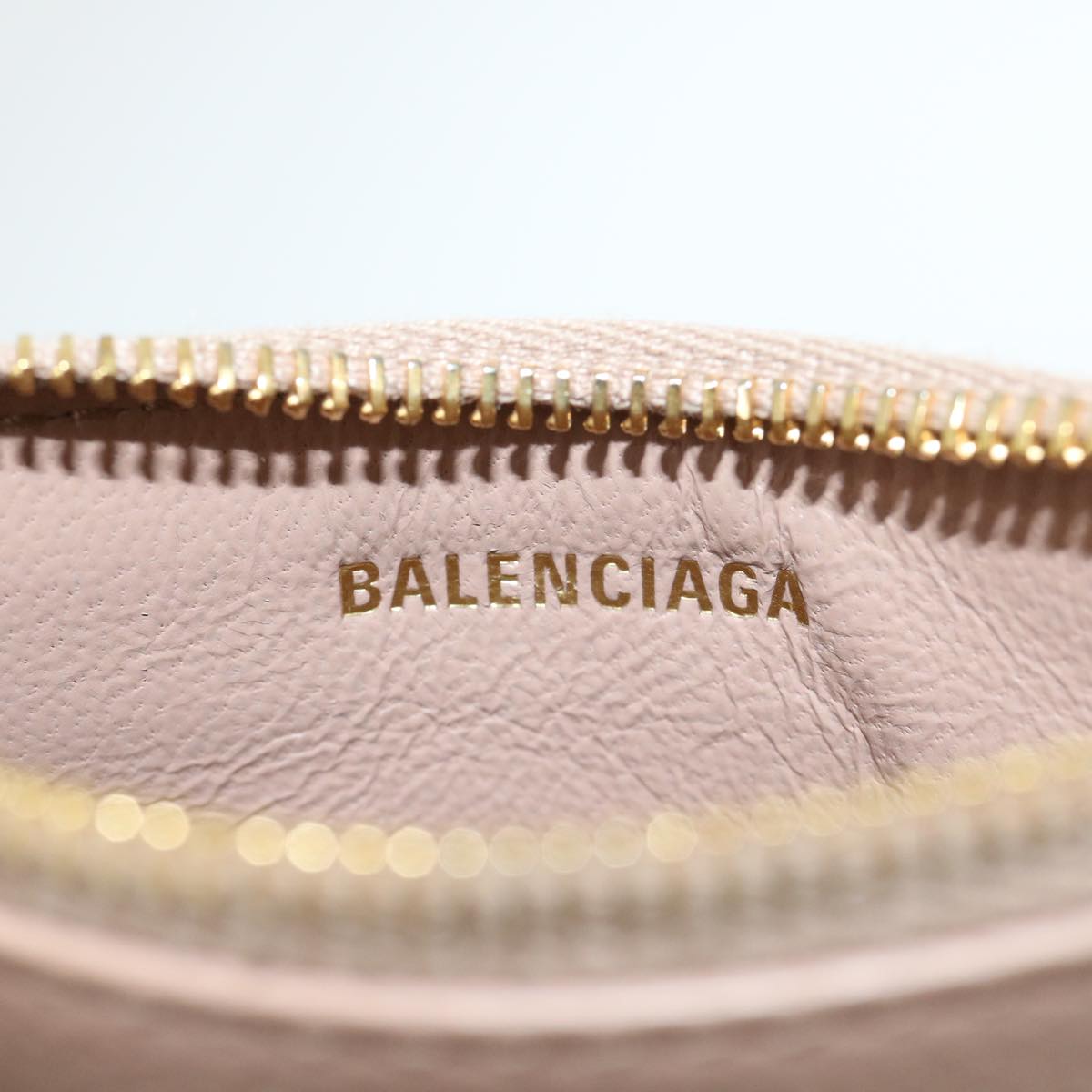 BALENCIAGA Hour Glass Card Case Leather Pink 637371 Auth ki2639