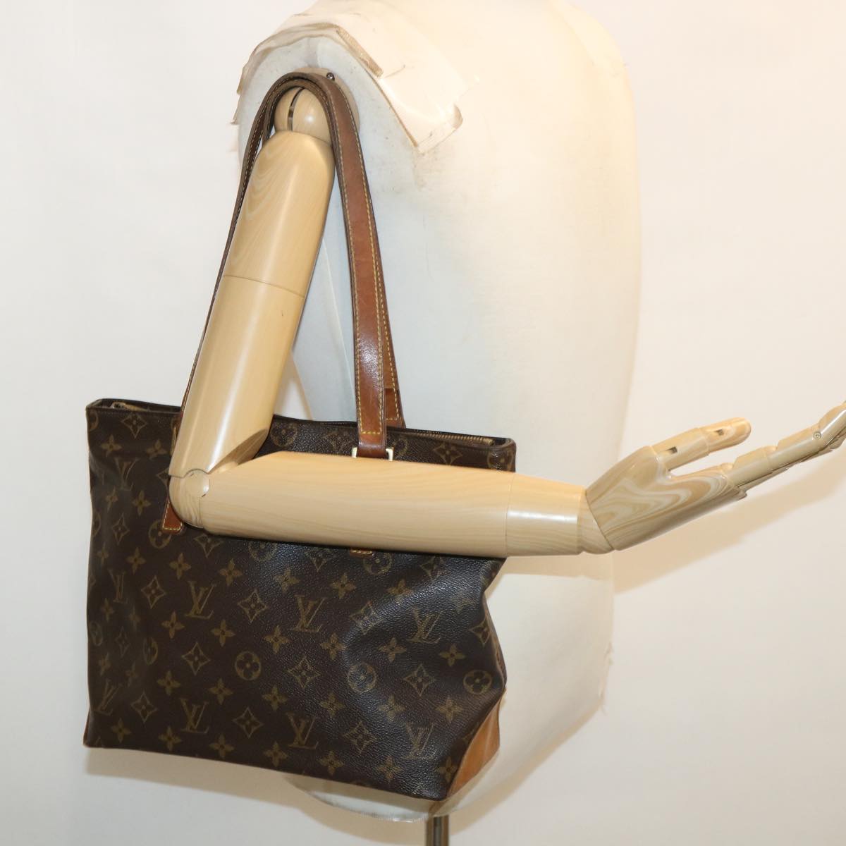 LOUIS VUITTON Monogram Cabas Piano Tote Bag M51148 LV Auth ki2656