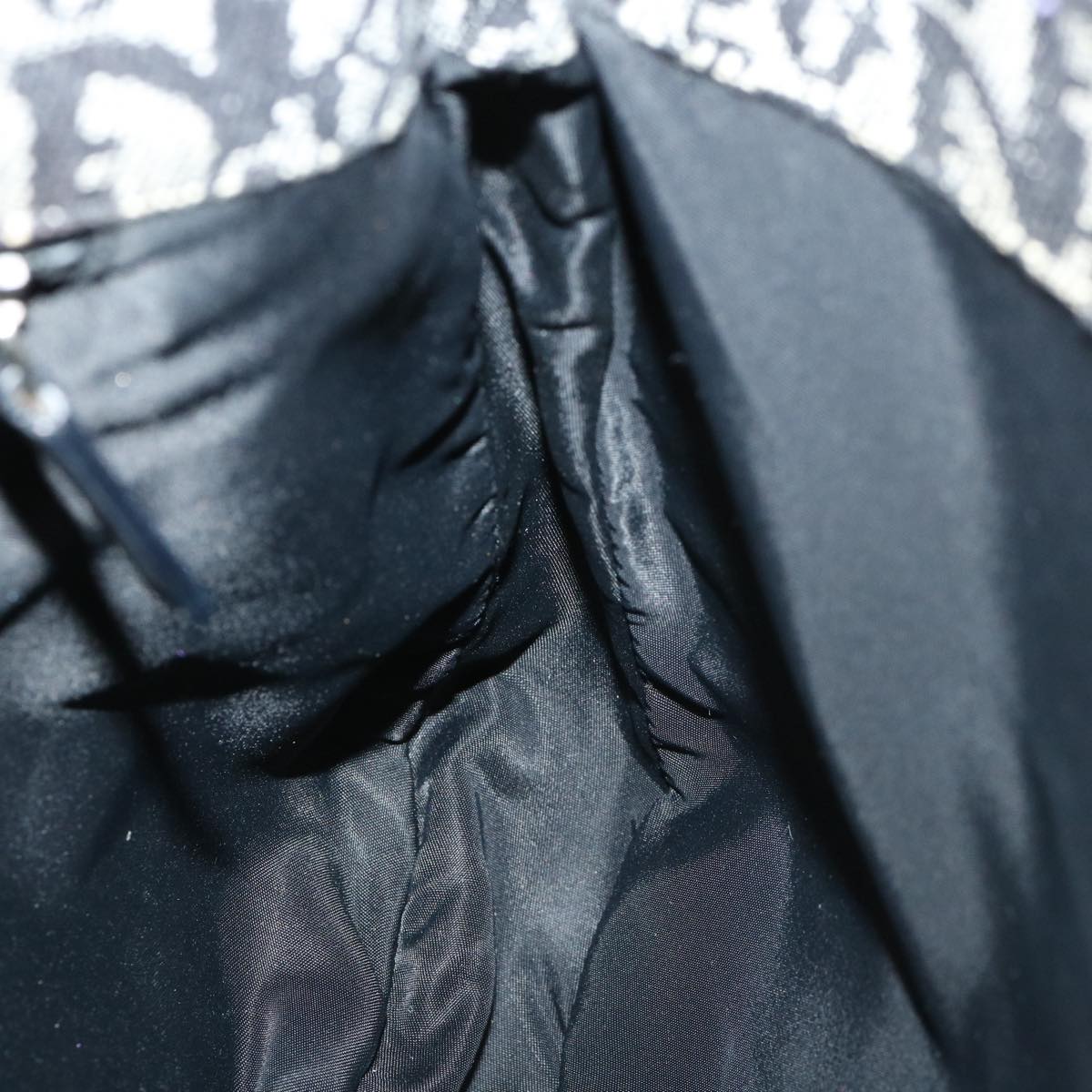 Christian Dior Trotter Canvas Shoulder Bag Black Auth ki2665