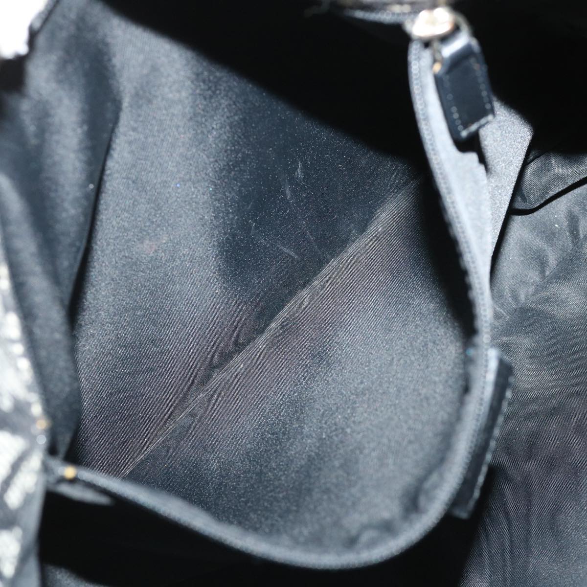 Christian Dior Trotter Canvas Shoulder Bag Black Auth ki2665