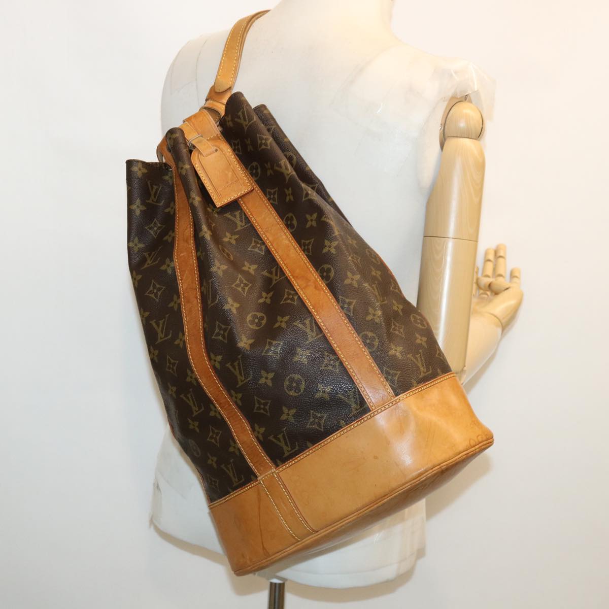 LOUIS VUITTON Monogram Randonnee GM Shoulder Bag M42244 LV Auth ki2710