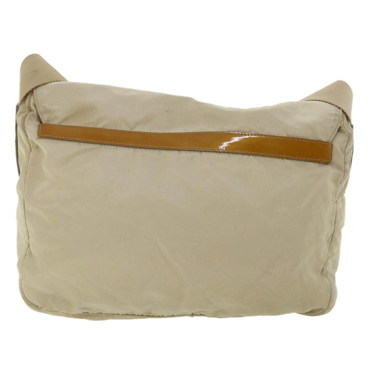 PRADA Shoulder Bag Nylon Cream Auth ki2717 - 0