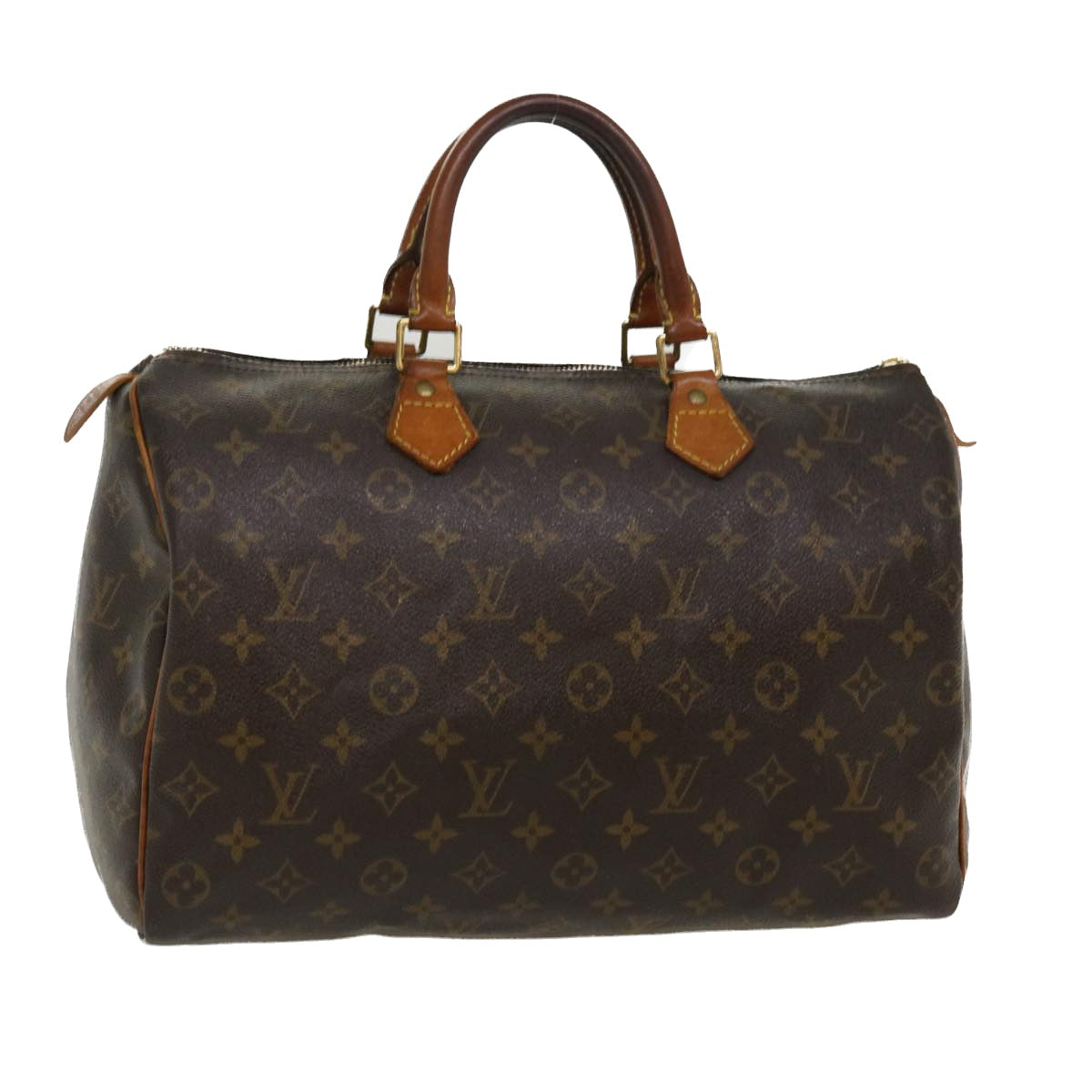 LOUIS VUITTON Monogram Speedy 35 Hand Bag M41524 LV Auth ki2755