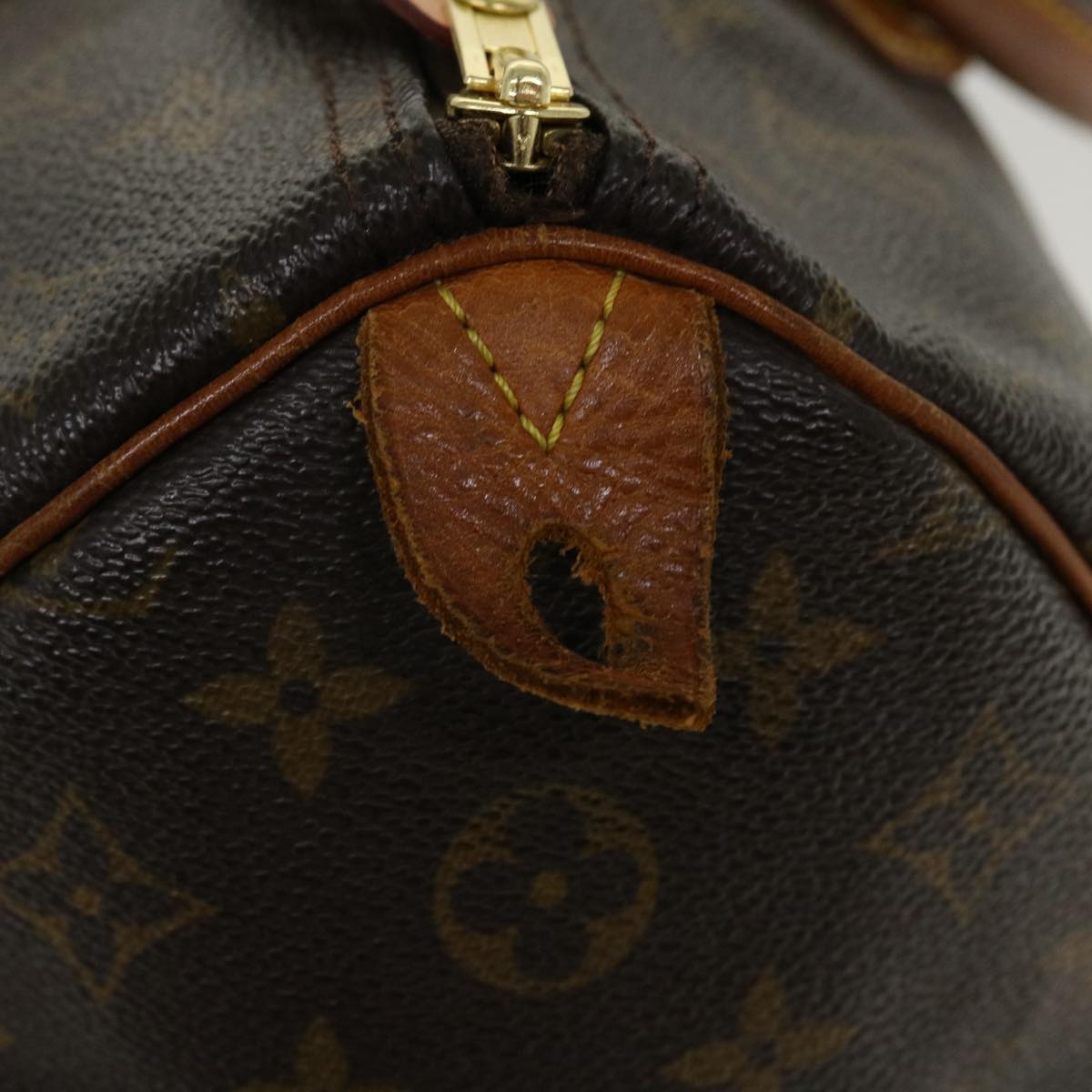 LOUIS VUITTON Monogram Speedy 35 Hand Bag M41524 LV Auth ki2755