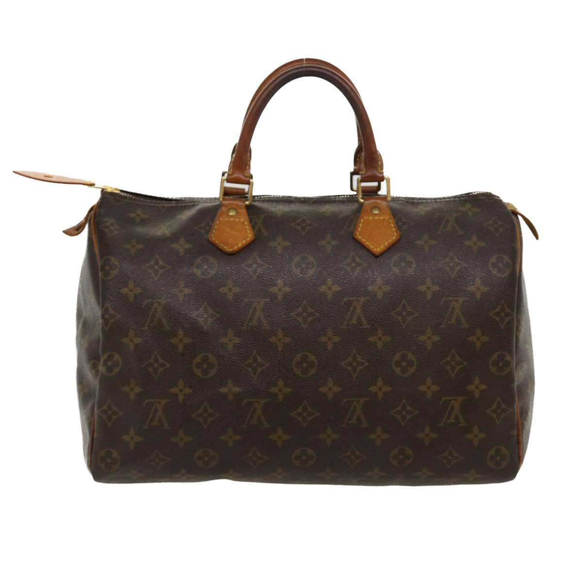 LOUIS VUITTON Monogram Speedy 35 Hand Bag M41524 LV Auth ki2755