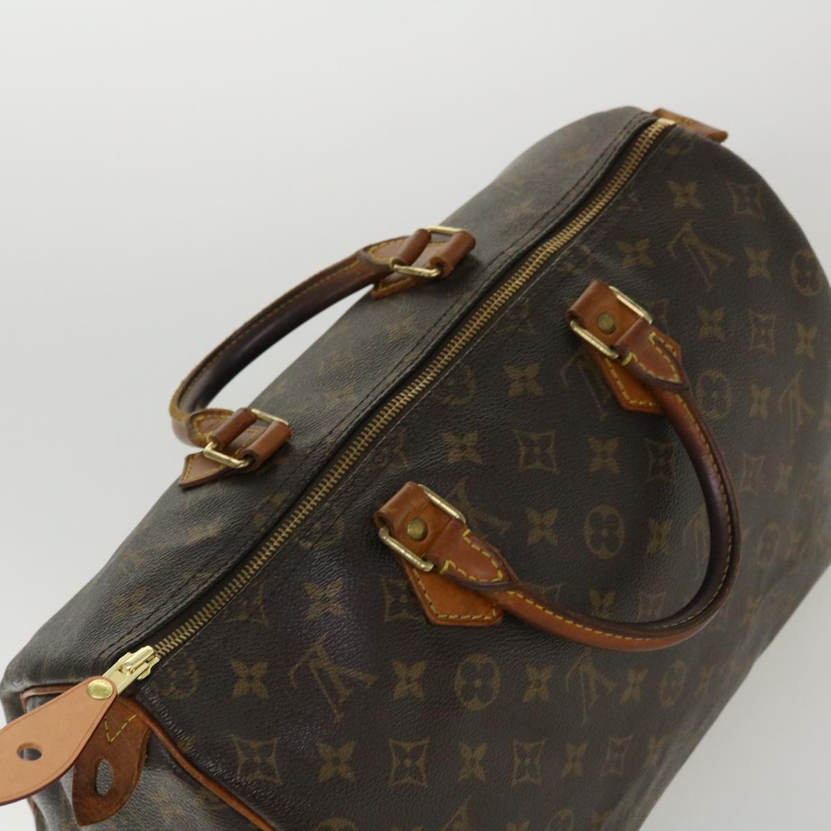 LOUIS VUITTON Monogram Speedy 35 Hand Bag M41524 LV Auth ki2755