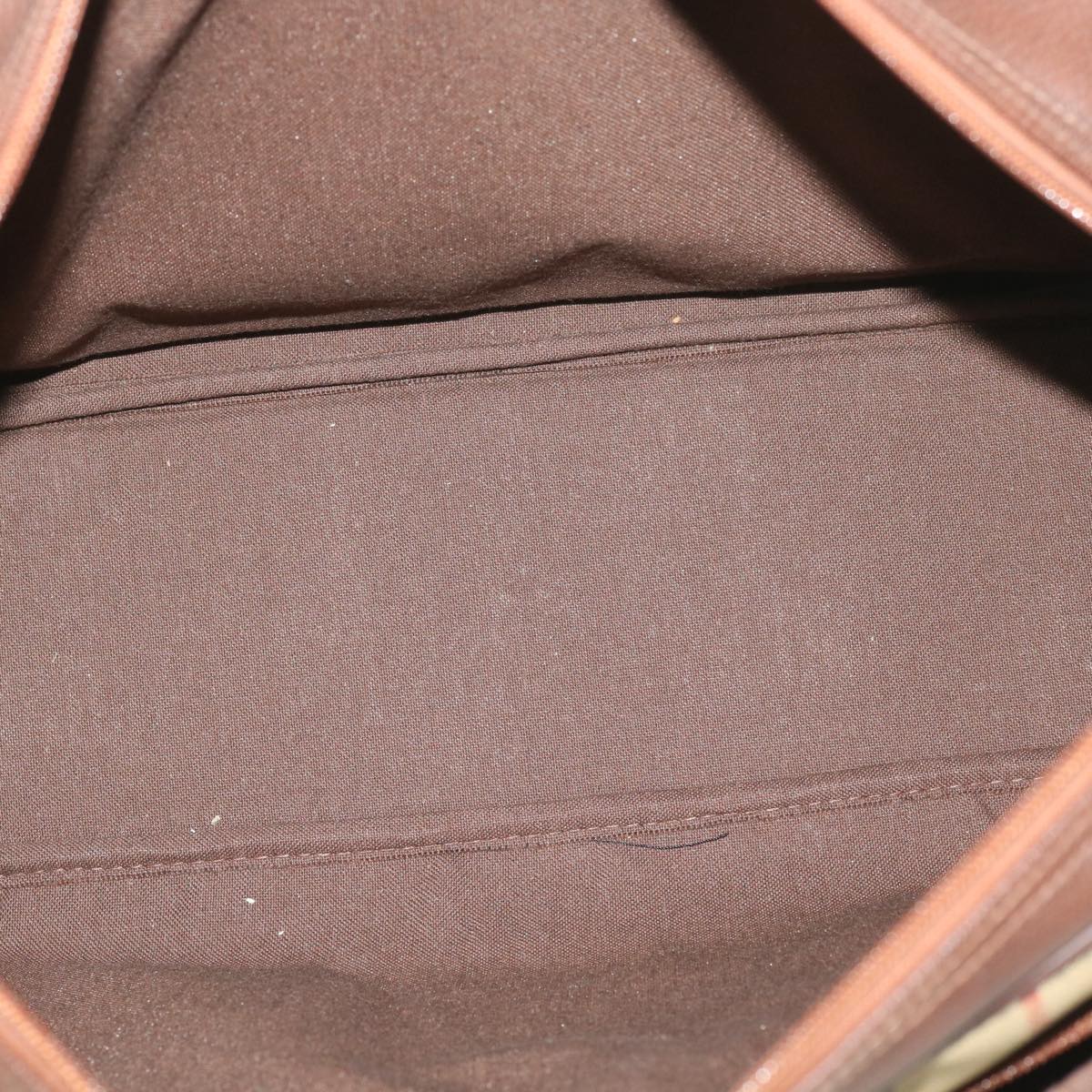 Burberrys Nova Check Shoulder Bag PVC Leather Beige Auth ki2769