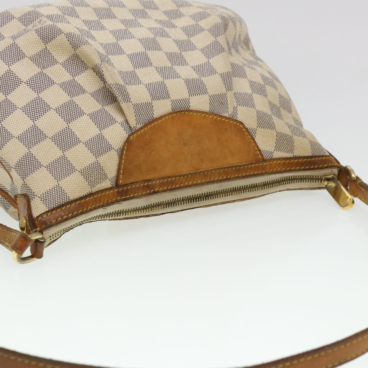 LOUIS VUITTON Damier Azur Siracusa PM Shoulder Bag N41113 LV Auth ki2774