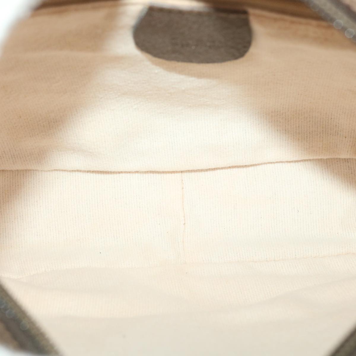 GUCCI GG Canvas Shoulder Bag PVC Leather Beige Auth ki2776