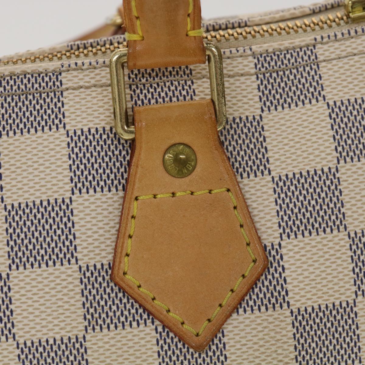 LOUIS VUITTON Damier Azur Speedy 25 Hand Bag N41534 LV Auth ki2788